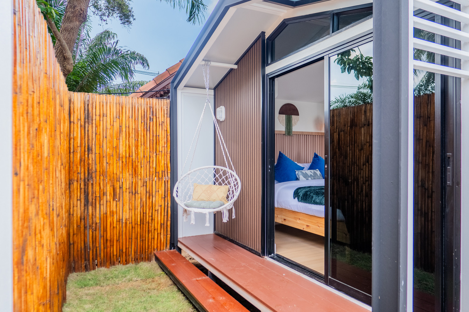 Hanging swing chair and bedroom at Beausoleil Koh Samui