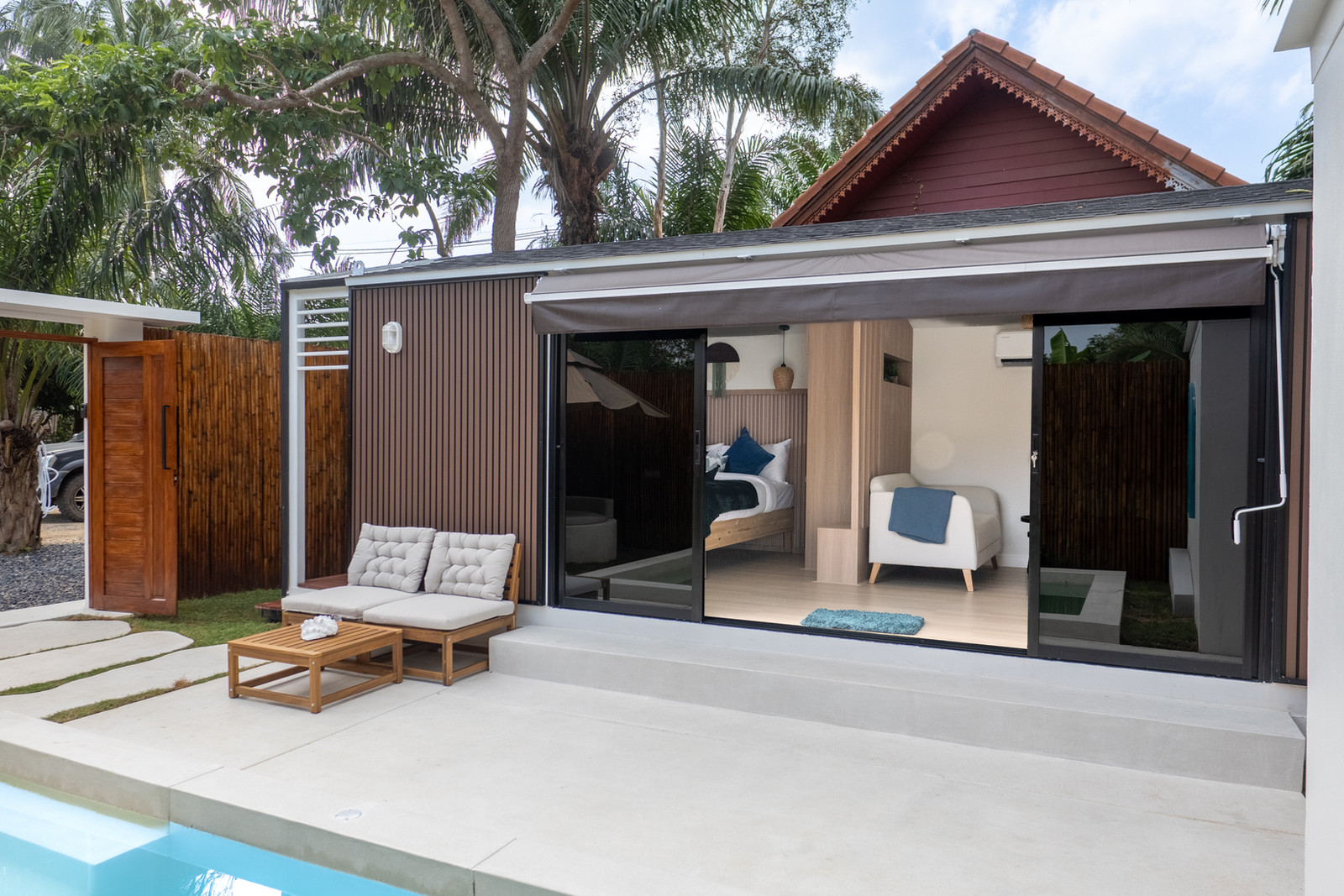 Villa opening onto the private pool at Beausoleil Koh Samui